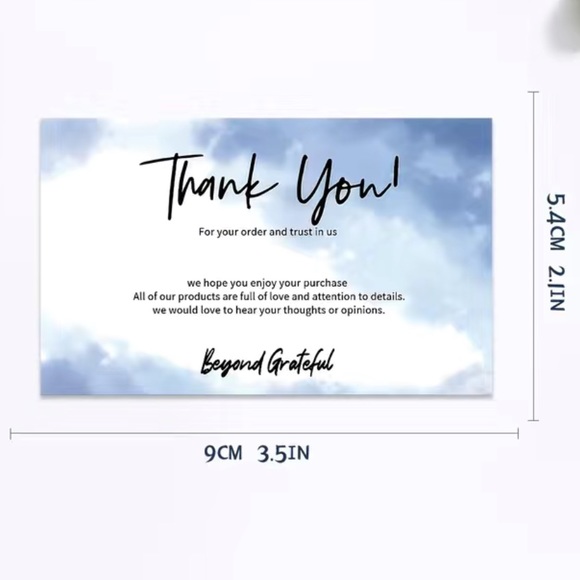 50 Cards Thank You For Your Order Cards 2.1” X 3.5” Inches. - Picture 5 of 5